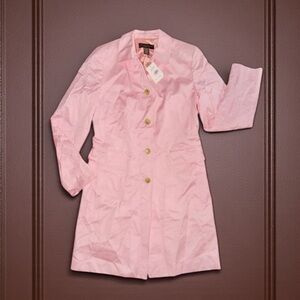 Vintage Banana Republic RARE Blush Pink Feminine Long Trench Coat NWT